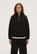 Bordeaux fleece-lined  polo sweatshirt with a zipper